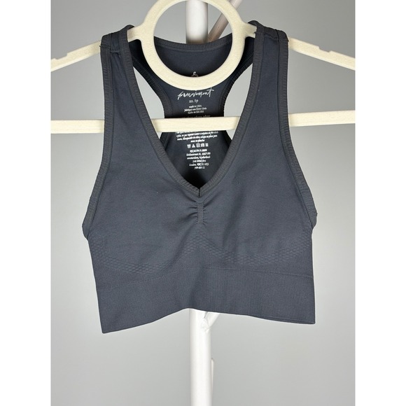 Free People Movement Tops - Free People Movement Crop Top Charcoal Grey V-Neck Racerback XS